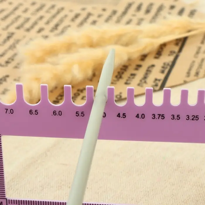 Линейка для определения размера спиц для вязания &laquo;Слоник&raquo;, 15 &times; 7,5 см