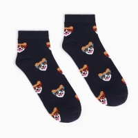 Носки женские "Корги в очках", цвет синий, размер 38-40