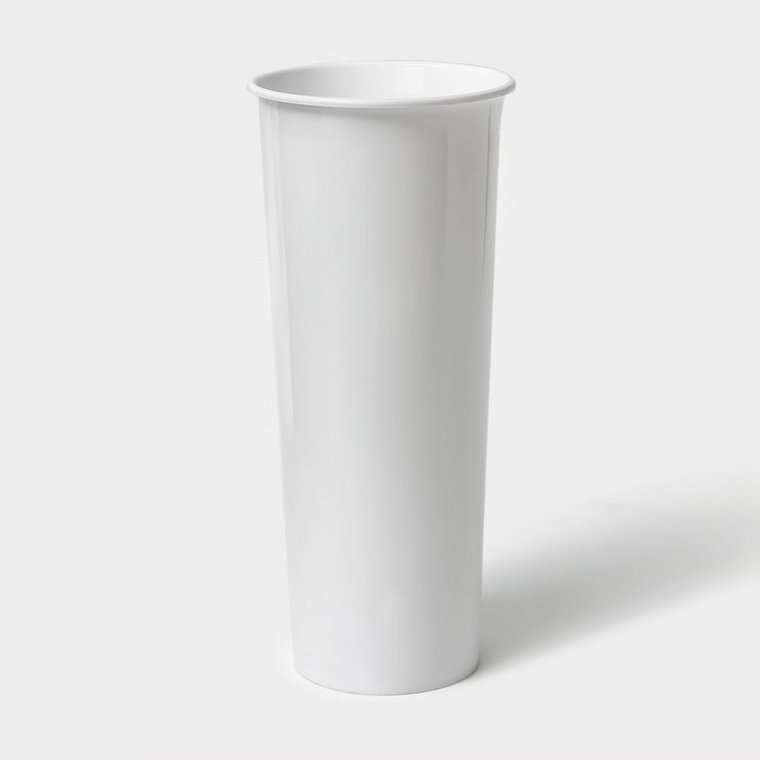 Ваза для цветов, d=11 см, h=26 см, белая Ваза для цветов, d=11 см, h=26 см, белая