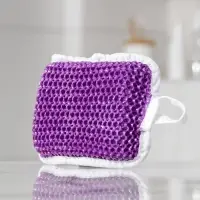 Губка для тела с эффектом пилинга, 10&times;12&times;4 см, МИКС