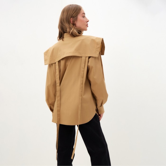 Блузка женская MINAKU: Casual Collection цвет бежевый, р-р 50 Блузка женская MINAKU: Casual Collection цвет бежевый, р-р 50