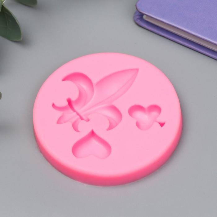 Молд силикон Молд силикон "Вензель, черви и крести" 3 предмета 1х7х7 см