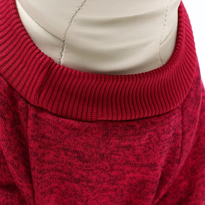 Свитер меланжевый, размер XL (ДС 35, ОШ 32, ОГ 50 см), красный Свитер меланжевый, размер XL (ДС 35, ОШ 32, ОГ 50 см), красный