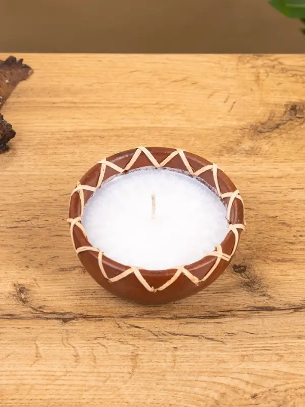 Свеча в керамической чаше, 11х11х5 см