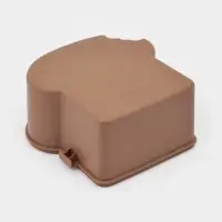 Ланч-бокс "Завтрак", 3 отделения, вилка и ложка, размер 16х15,5х8 см, цвет коричневый