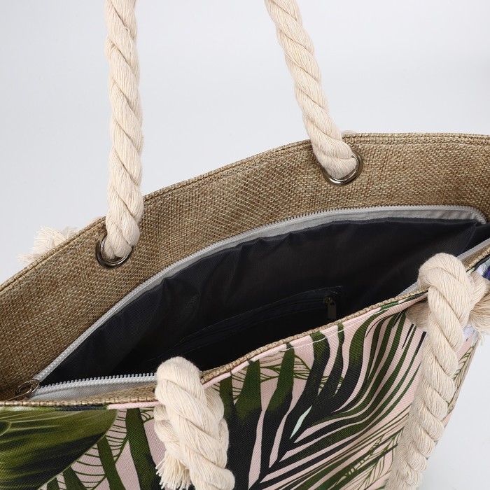 Сумка женская пляжная Сумка женская пляжная "Растение", 35х40 см