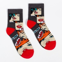 Носки женские, цвет тёмно-серый, размер 23-25