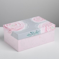 Коробка подарочная прямоугольная, упаковка, &laquo;Цветы&raquo;, 28 х 18.5 х 11.5 см