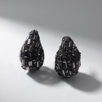 Серьги со стразами &laquo;Блеск&raquo; капля, серые