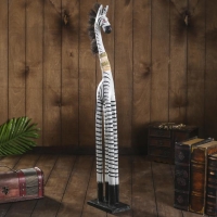 Сувенир дерево "Зебра с ошейником" 80 см