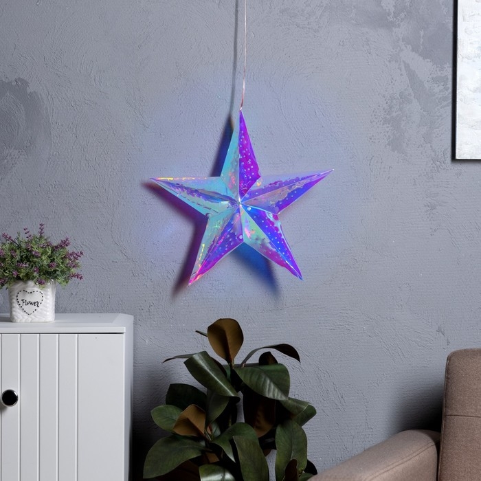 Светодиодная фигура &laquo;Звезда&raquo; 36 см, пластик, 220 В, свечение белое