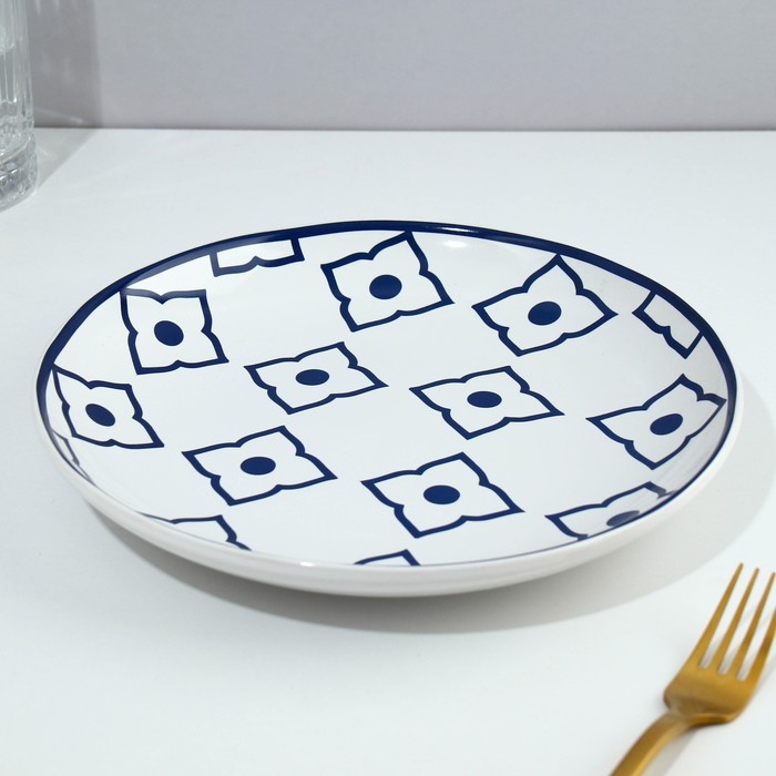 Тарелка керамическая &laquo;Марокко&raquo;, 22.5 см, цвет белый