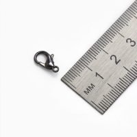 Замок-карабин СМ-536, (набор 10 шт.), 12&times;7 мм, цвет серый