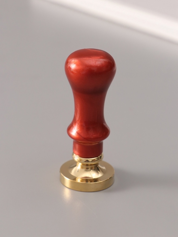 Печать для сургуча с пластиковой ручкой "Буква F на вензеле" 2,5х2,5х6,3 см