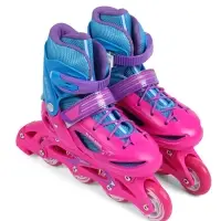 Коньки для фитнеса с роликовой платформой BlackAqua (р.34-37, мультиколор)