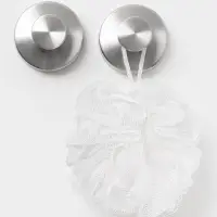 Набор крючков металлических на вакуумной присоске 2 шт, цвет хром