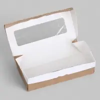 Коробка складная, крафт, 17&times;7&times;4 см, 0.5 л