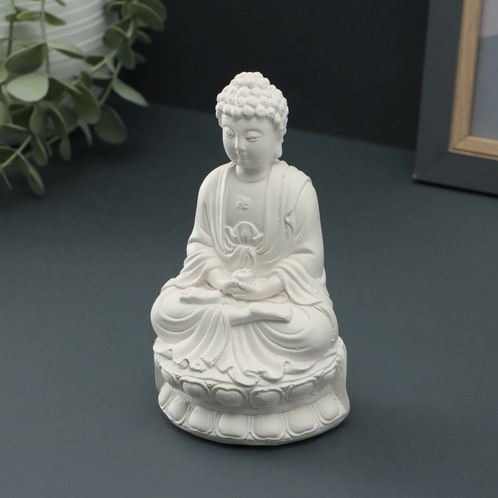 Фигура Фигура "Будда" 15х10см, белый