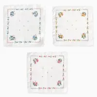 Платки носовые женские Экономь и Я "Полянка" 30*30 см, (набор 12 шт), рис. МИКС,100% пэ