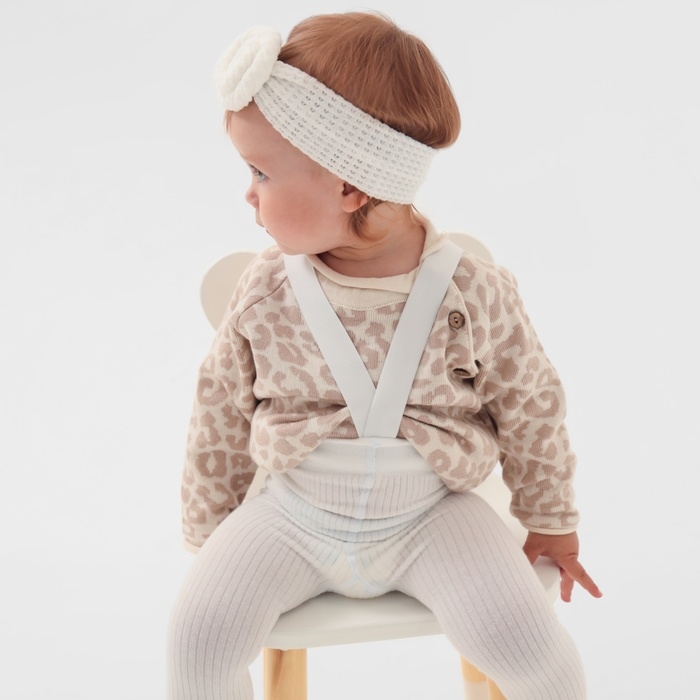 Колготки на подтяжках Крошка Я 62-68 см, белый Колготки на подтяжках Крошка Я 62-68 см, белый