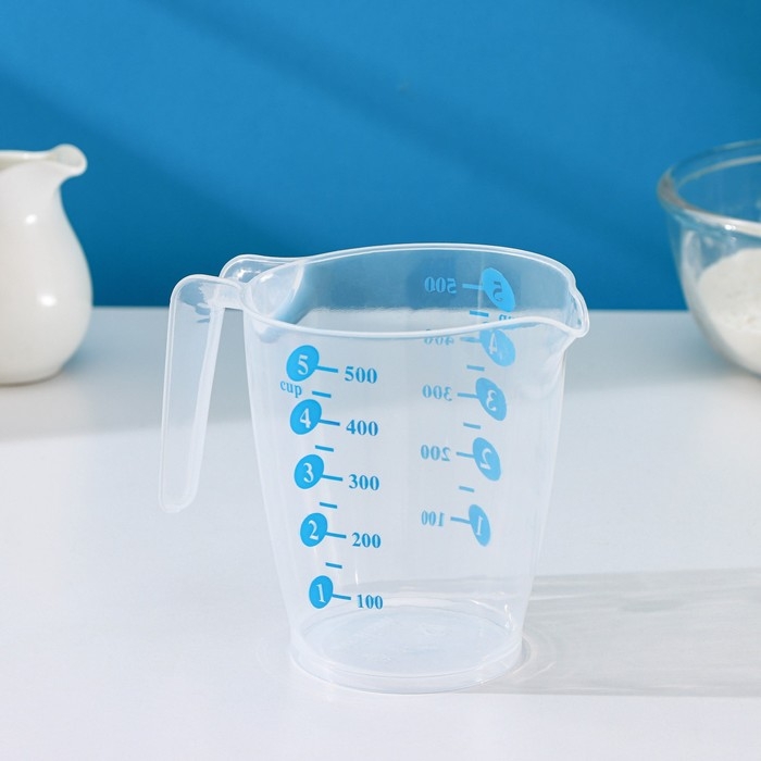 Стакан мерный Доляна «Колор», 500 мл, 13×9×11,5 см, цвет МИКС Стакан мерный Доляна «Колор», 500 мл, 13×9×11,5 см, цвет МИКС