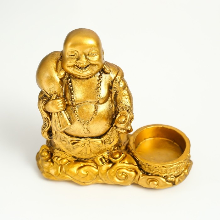 Сувенир полистоун подсвечник на 1 свечу Сувенир полистоун подсвечник на 1 свечу "Денежный хотей" МИКС 12,5х5,5х13 см