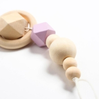 Держатель для соски - пустышки «Сердечко», деревянный, цвет фиолетовый Держатель для соски - пустышки «Сердечко», деревянный, цвет фиолетовый