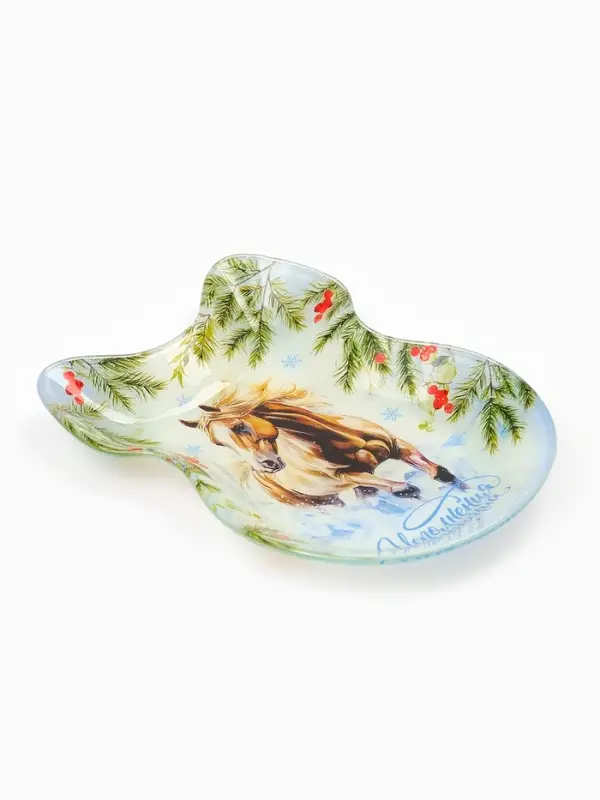 Тарелка в форме банта "Исполнения желаний", 13,5х18 см