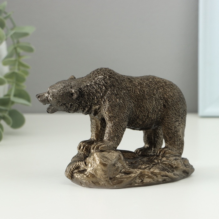 Фигура "Медведь хозяин тайги" 10х13см    бронза