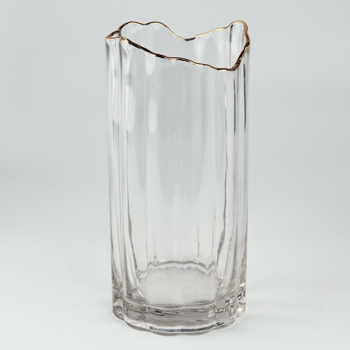 Ваза для цветов &laquo;Калипсо&raquo; из прозрачного стекла 25&times;10&times;10 см