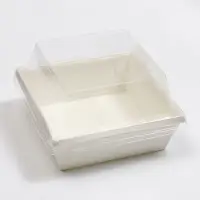 Коробка под бенто-торт, белая, 11 х 11 х 8,5 см