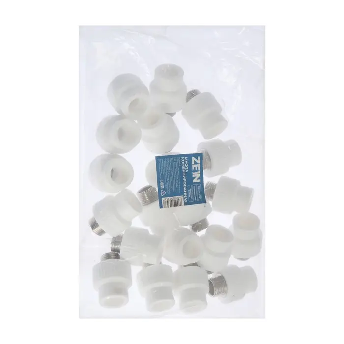 Муфта комбинированная ZEIN engr, полипропиленовая, наружная резьба, d=20 мм х 1/2"