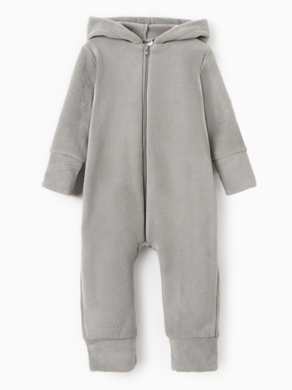 Комбинезон флисовый детский MINAKU: Fleece Soft, цвет серый, рост 128 см