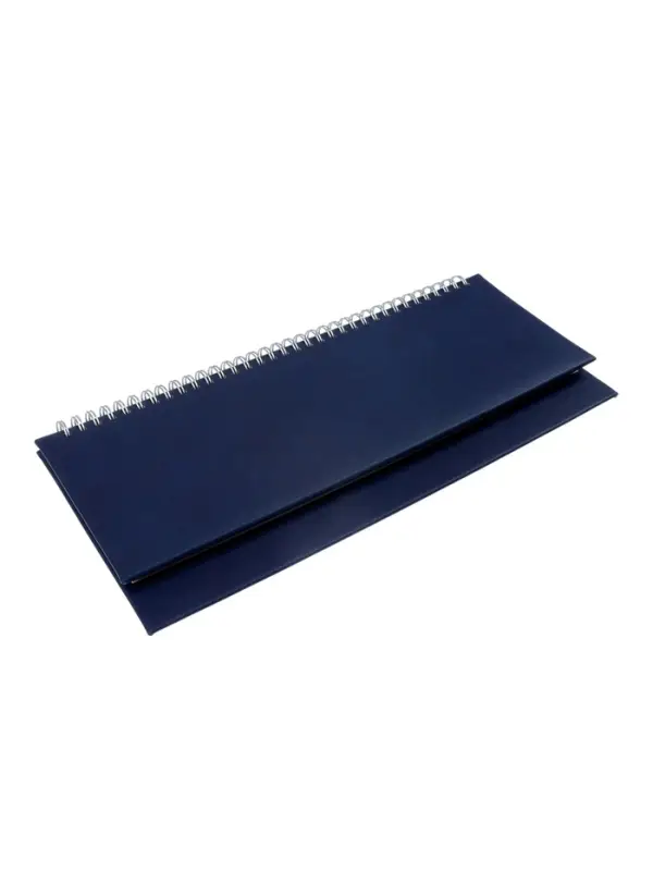 Планинг недатированный 100 х 300 мм, 56 листов, на гребне, обложка из искусственной кожи, синий