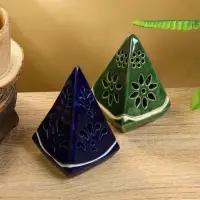 Подсвечник "Пирамидка" керамика, цв. МИКС, 8х8х12 см