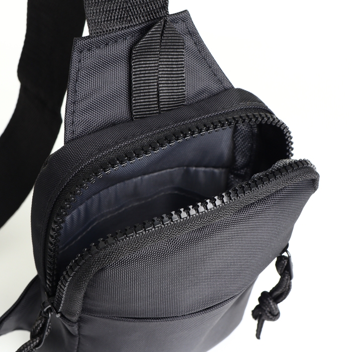 Сумка-слинг из текстиля, цвет чёрный Сумка-слинг из текстиля, цвет чёрный