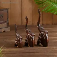 Набор сувенирный "Слоники" (3 шт) 22х3х22 см