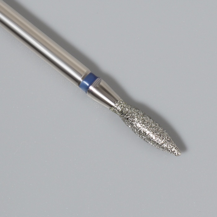 Фреза алмазная для маникюра &laquo;Пламя&raquo;, средняя зернистость, 2,5 &times; 10 мм, в пластиковом футляре