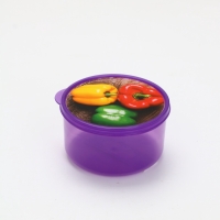 Ланч-бокс круглый FoodVibes &laquo;Перчики&raquo;, 500 мл