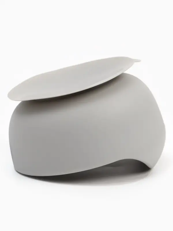 Тарелка детская на присоске и ложка, серый, Mum&Baby