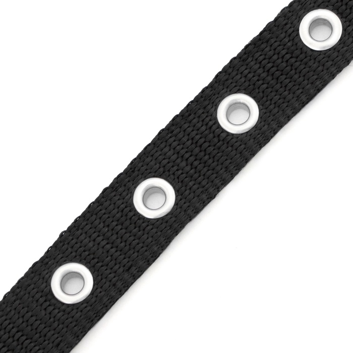 Ошейник Ошейник "Комфорт" комбинированный (полиэстер, искусственная кожа), 45 х 2 см, ОШ 33-39 см, чёрный 60