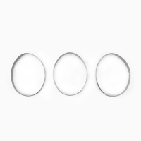 Набор форм для печенья KONFINETTA &laquo;Яйцо&raquo;: 3 шт, размер 5,7 х 4,5 х 1,3 см, нержавеющая сталь