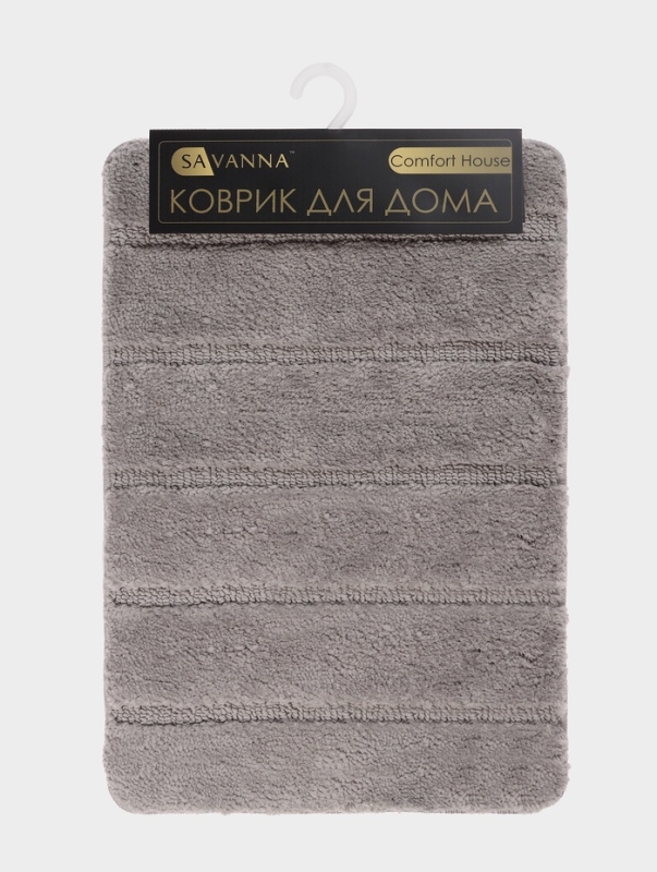 Коврик Savanna, 40&times;60 см, ворс 2 см, микрофибра, серый