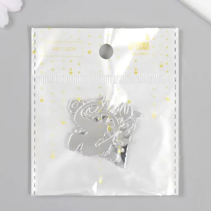 Декоративные элементы для творчества &laquo;Арт Узор. Морская тематика&raquo;, набор 6 шт., пластик зеркальный