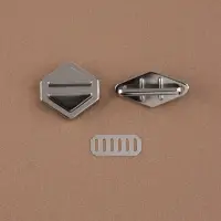 Застёжка для сумки, 3.1&times;3.1 см, цвет серебряный