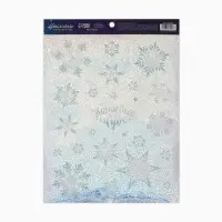 Наклейки новогодние интерьерные &laquo;Снежинки&raquo;, голография, 21&times;29.7 см