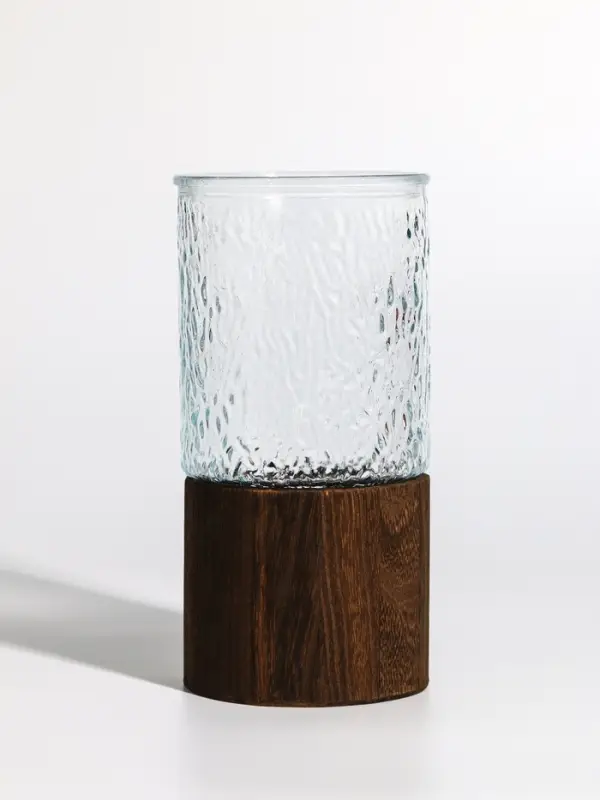 Ваза стекло настольная "Лесли" размытость, 20х10 см, прозрачный