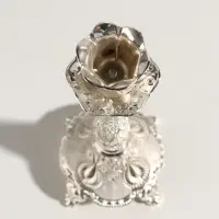 Подсвечник металл на 1 свечу 2,5 см "Деметра" набор 2 шт 9х9х23,5 см