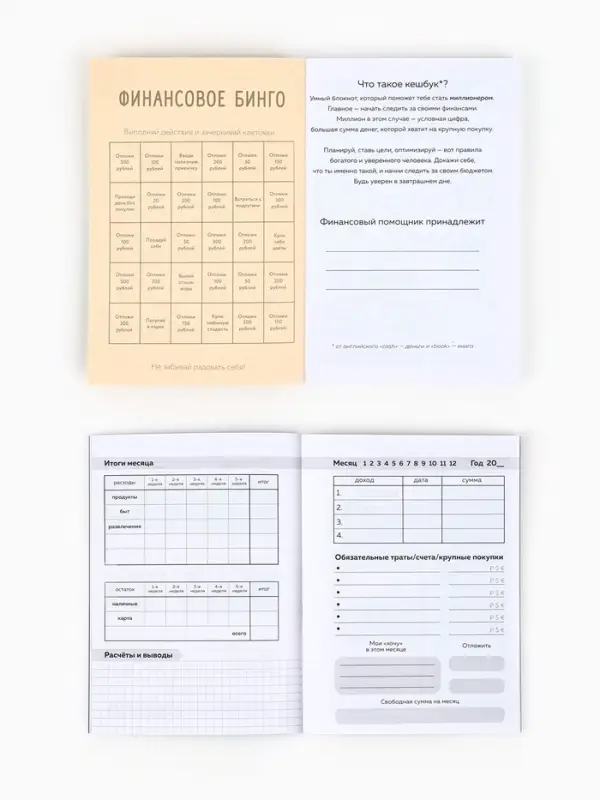 Блокнот для планирования финансов А6, 68 л "Котик"