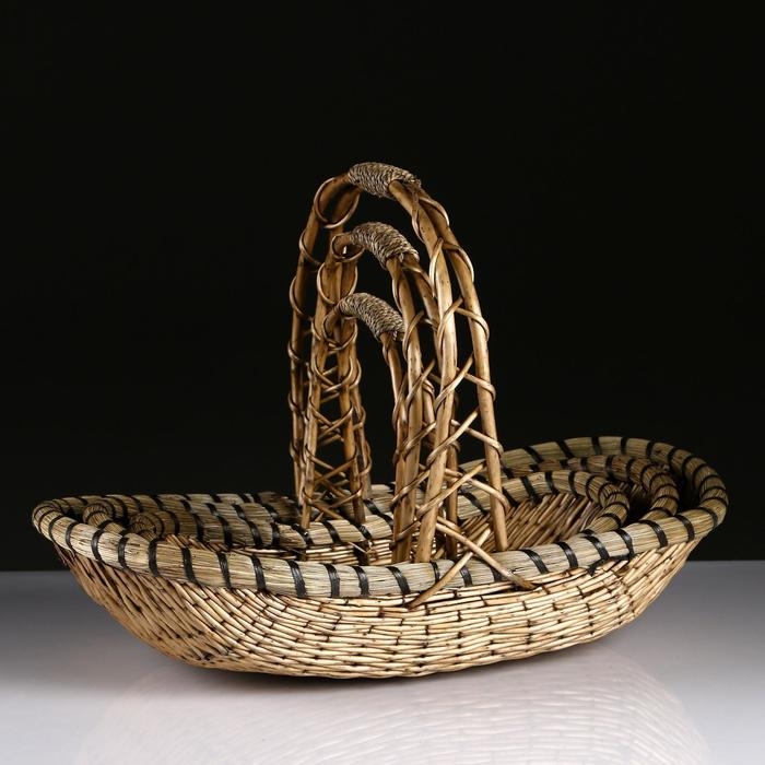 Набор корзин, 3 шт. L: 56х32х14х38 см, M: 49х26х12х31см, S:42х20х10х25см Набор корзин, 3 шт. L: 56х32х14х38 см, M: 49х26х12х31см, S:42х20х10х25см